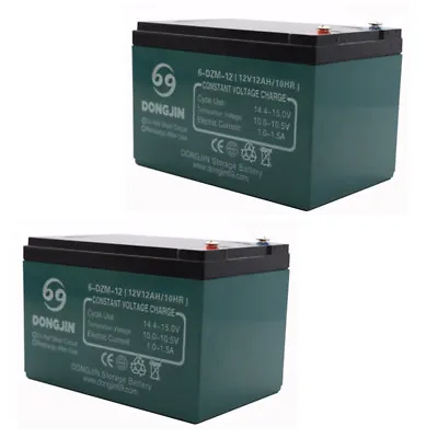 2x 12V 12Ah 6-dzm-12 Battery For Scooter Electric Mobility Go Kart ATV Quad Bike • $108.83