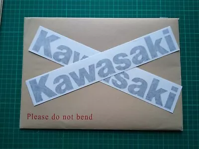£8.75 • Buy  KAWASAKI LOGO Decals Gloss Black Vinyl Motorcycle Stickers 300x47mm Large.