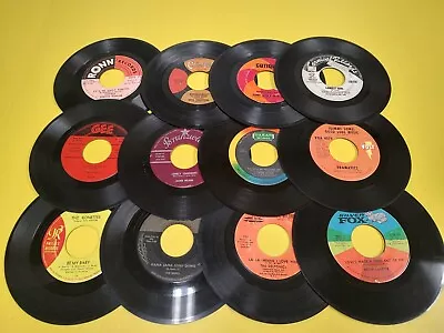FOR DECOR: LOT OF 12 RARE SOUL 7  45 VINYL RECORDS The Ronettes Angels Delfonics • $10.46