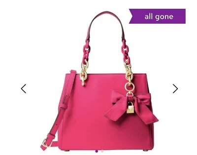 Michael Kors | Ultra Pink Bow-Accent Cynthia Leather Satchel NWT • $149.95