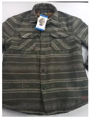 Jachs New York Men’s Wool Blend Sherpa-Lined Shirt Jacket Green Large New!! • $39.99