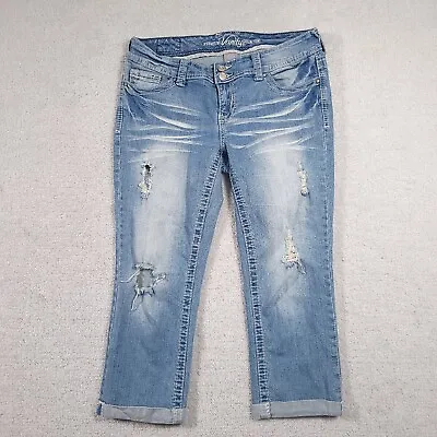 Vanity Capri Jeans Women's 29 33X21.5 Double Button Premium Collection Cuffed • $19.97