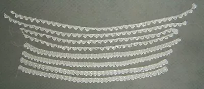 Vintage Lot Of Hand Crocheted Lace Trim White Cotton ~ Over 10 Yards Total • $9.99