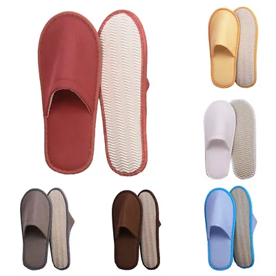 White Spa Slippers Terry Towelling Mens Women Hotel Wedding Dance Closed Toe Bag • £3.25