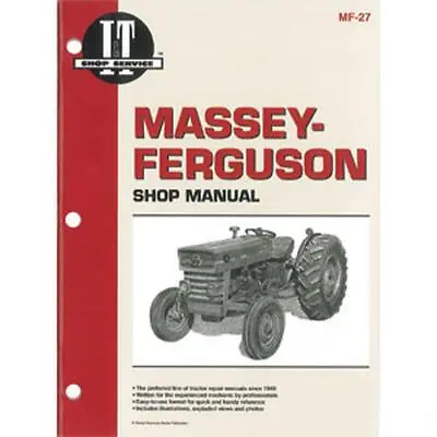 ITMF27 Shop Manual Fits Massey Ferguson MF135 MF150 MF165 Tractor • $48.99