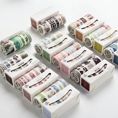 £2.99 • Buy Washi Set Tape Scrapbooking DIY Masking Adhesive Paper Stationery Sticker Card