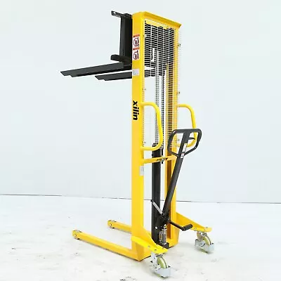 1100lb 63  High Lift Manual Pallet Stacker Foot Pump Walkie Fixed Leg Stacker • $1202