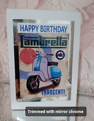 Lambretta Mods Scooter. Luxury Birthday Card • £4.25