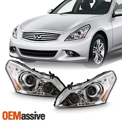 For 2010-2013 G37 / 11-12 G25 4Door [HID/Xenon] Projector Chrome Headlights Pair • $404.99