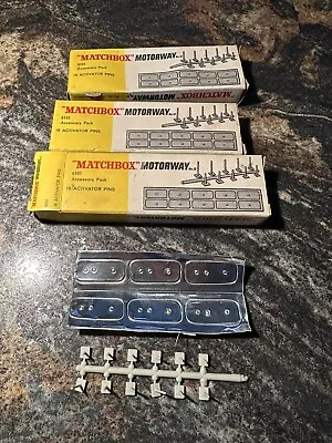 Matchbox Motorway Accessory 3 Packs 6101 Activator Pins Full Box Of 10 NOS • $25.99