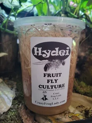 Hydei Fruit Fly Culture 32oz Dart Frog Food Reptile Food Live Insects • $9.99