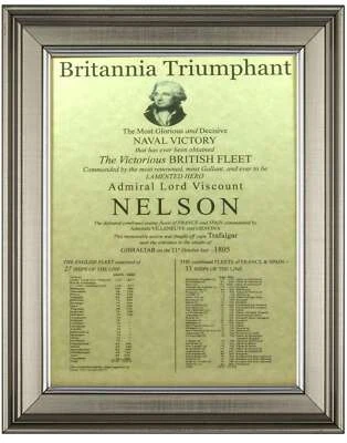 £27.99 • Buy Reproduction Poster Battle Of Trafalgar, Framed Print, Admiral Nelson 11  X 14 