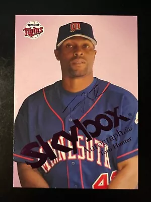 2004 SkyBox Autographics Royal Insignia #29 Torii Hunter #'d 10/25 Twins • $20