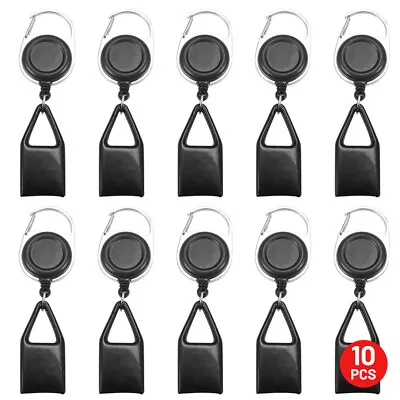 10X Retractable Lighter Leash Clip Keychain Rubber Cover Large Maxi Bic Black • $16.08