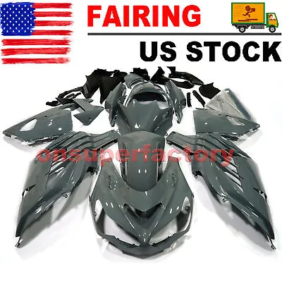 Gray Bodywork Fairing Kit For Kawasaki Ninja ZX14R ZX-14R ZX1400 2012-2022 • $368