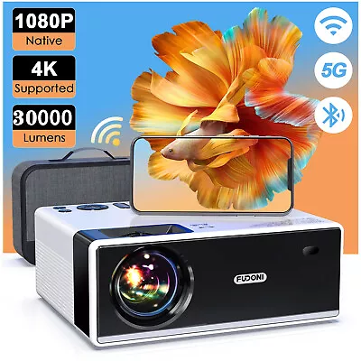 4K Projector 30000 Lumens 1080P 3D LED Mini WiFi Video Home Theater Cinema • $119.99