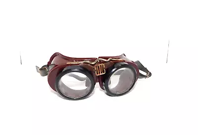 Vintage Welsh Manufacturing Co. Steampunk Motorcycle Goggles • $19.99