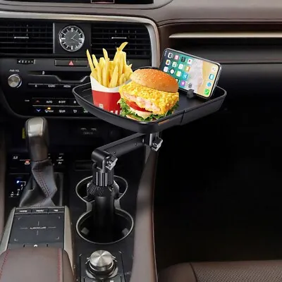 $33.55 • Buy Black Car Swivel Mount Holder Travel Cup Coffee Table Stand Food Tray 1x