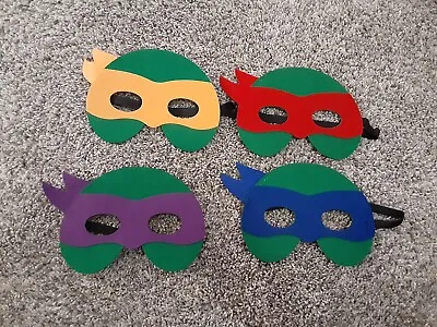 Teenage Mutant Ninja Turtle Face Mask Raph Leo Mike Don Costume Cosplay Set • $13.99