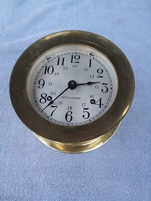 Brass Seth Thomas Clock Untested W/ Wood Stand. Untested • $49.99