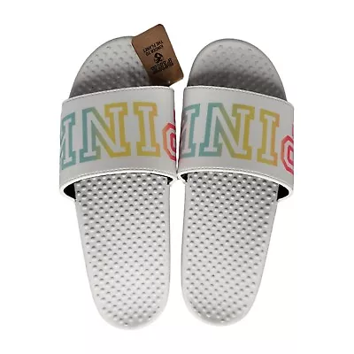 Victorias Secret Pink Rainbow Ombre Logo Slides Sandals Beach Shower Shoes S • $34.95