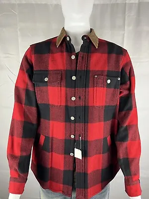 New Polo Ralph Lauren Wool Shirt Jacket Thick Work Shirt Lumberjack Red Plaid • $135