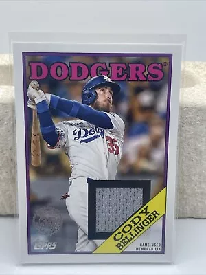 2023 Topps Series 1 Cody Bellinger 1988 Relic Game Used Jersey Dodgers 88R-CB • £8