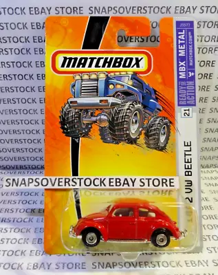 2006 Matchbox Red 1962 Vw Beetle #21 W/ 2005 Mbx Card & Disc Rims Variations • $16.95