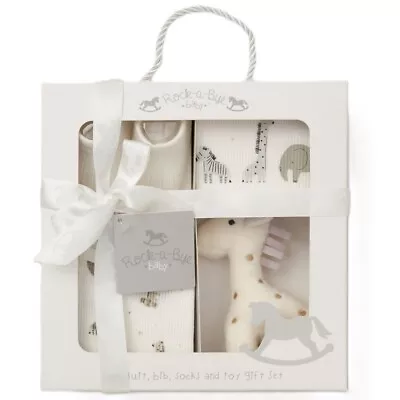 Lovely New Baby 4 Piece Luxury Boxed Gift Set (0-3 Months) Neutral Colours • £12.95