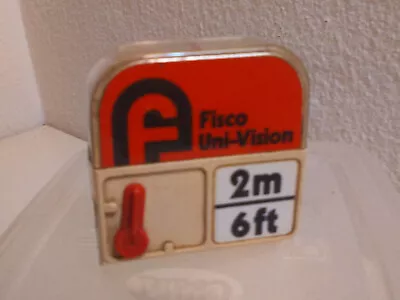 £42 • Buy Rare Retro Vintage Measuring Tape Measure FISCO Uni-Vision 2m 6ft 2 Sided