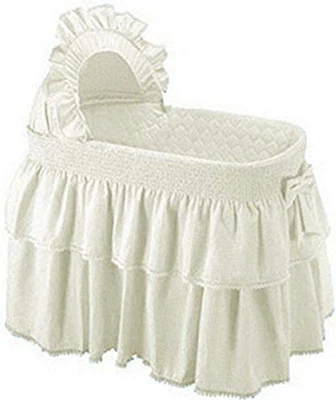 $60.70 • Buy Babykidsbargains Paradise Rainbow Ecru Bassinet Liner Skirt And Hood, 13  X 29 