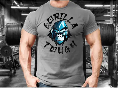 Gorilla Tough Gym T-shirt Mma T-shirt Bodybuilding T-shirt • $23.99