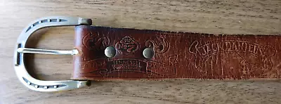 Vintage Jack Daniels Whiskey Men's Leather Belt 30  To 34  Waist • $15