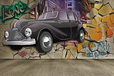 £44.90 • Buy Photo Wall Mural-GRAFFITI CAR-(2502)-NON WOVEN-Wallpaper-Art & Sticker Spray XXL