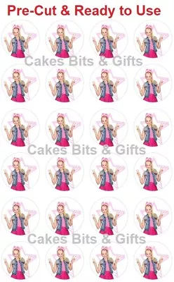 24x JOJO SIWA Edible Wafer Cupcake Toppers PRE-CUT Ready To Use -STYLE 2 • $9
