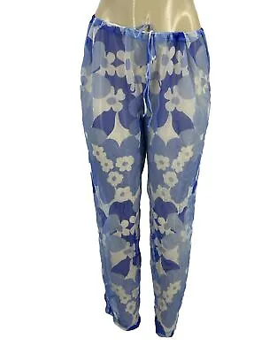 La Blanca Small Women Resort Wear Mesh Pant Swimsuit Cover Up Floral Y14 • $16.14