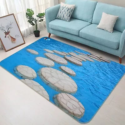 3D Circular Stone Path ZHUA3067 Game Non Slip Rug Mat Photo Carpet Vera 2023 • $32.10