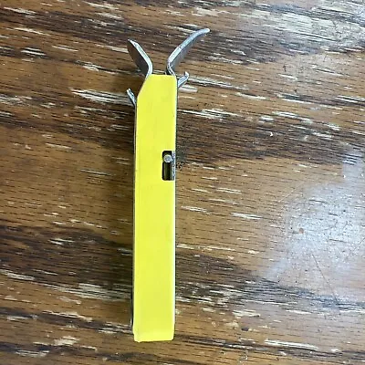 Vintage Yellow Vaughan's Tap Boy Can Bottle Opener Corkscrew USA Chicago • $15