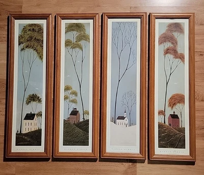 $149.99 • Buy WARREN KIMBLE 4 SEASONS FOLK ART Summer Fall Winter Spring Framed Art Prints