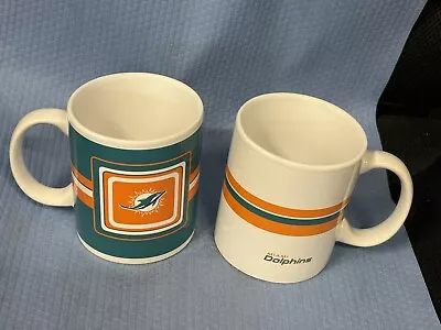 Miami Dolphins Mug Merchandise Miami Dolphins NFL Gift Coffee Lot Of 2 • $12.99