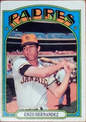 1972 Topps Baseball Card No. 7 Enzo Hernandez San Diego Padres Shortstop • $1.48