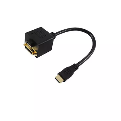 HDMI Male To HDMI DVI-D Female Splitter HD Cable Adapter For TV Laptop Satellite • £3.61