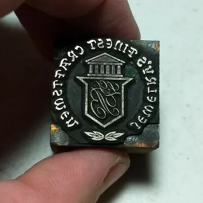 Vintage Letterpress Printing Block Jewelry's Finest Crastmen L. G. Balfour Logo • $20