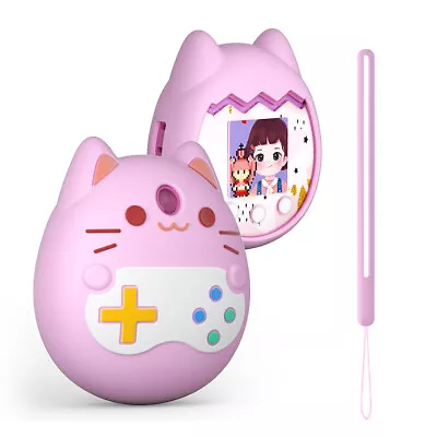 Silicone Protective Case Shockproof With Hand Strap For Tamagotchi Pix(Pink) • $11.49