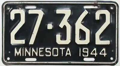 Minnesota 1944 WW2 Shorty License Plate 27-362 Original Paint • $29.95