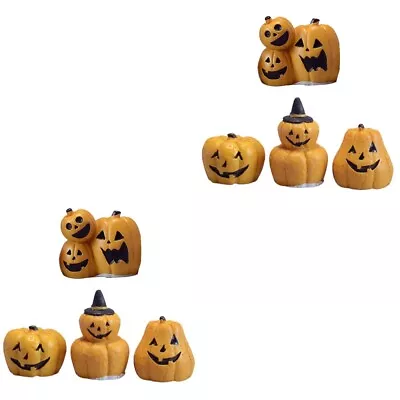  8 Pcs Halloween Ornaments Artificiales Para Mini Pumpkin Table Decorations • £16.69