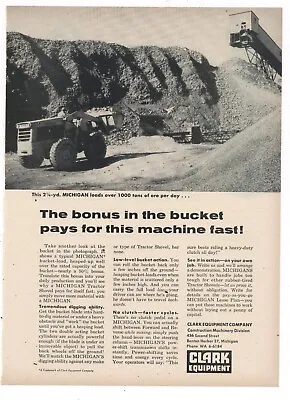 1955 Clark Equipment Ad: 2.25 Yard Michigan Tractor Shovel - Benton Harbor MI • $17.76
