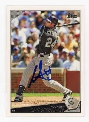 Signed Baseball Card Auto Colorado Rockies Topps 2009 Ian Stewart #31 • $9.98