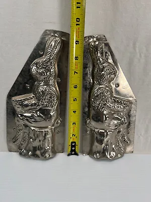 Vintage Metal Chocolate Rabbit Candy Mold Easter Basket Log 9.5   247  (b) • $45