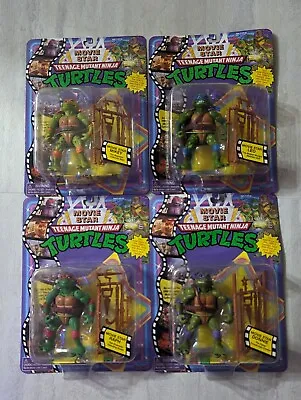 TMNT Teenage Mutant Ninja Turtles Movie Star TNMT Figures All 4 NEW BOXED SEALED • $88.88